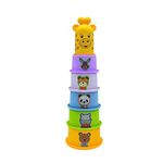 Lefan Giraffe N Friends Match N Stack 6 Colorful Cups for 3+ Age Kids Shape Sorter Block Game for Kids (Multicolor)