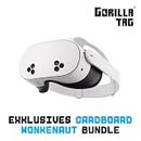 Meta Quest 3S 128 GB | VR-Headset – 33% mehr Speicher – Doppelte Grafikleistung – Virtual Reality ohne Kabel – Gorilla Tag Cardboard Monkenaut Bundle – Amazon Exclusive
