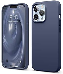 elago Liquid Silicone Case Compatible with iPhone 13 Pro Case (6.1"), Premium Silicone, Full Body Protection - 3 Layer Shockproof Phone Cover, Anti-Scratch Soft Microfiber Lining (Jean Indigo)