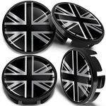 SkinoEu 4 x 65mm Wheel Centre Alloy Hub Center Caps Compatible with VW 3B7 601 171 / 6U7 601 171 Black Hubcaps CV 29