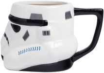 Silver Buffalo Star Wars Stormtrooper Big Face 3D Sculpted Ceramic Coffee Mug for Cappuccino, Latte or Hot Tea, 20-Ounces, White