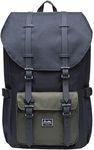 KAUKKO Laptop Outdoor Backpack, Travel Hiking& Camping Rucksack Pack, Casual Large College School Daypack, Shoulder Book Bags Back Fits 15" Laptop & Tablets (5-5Blackgreen)