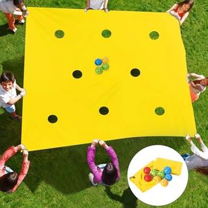 Sonyabecca Hole Tarp Team Building Exercise Activities Games Teamwork Group Learning Fun Playing Yellow,85''Lx57''W