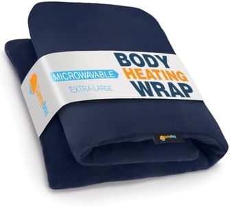 SunnyBay Microwavable Heating Pad, Extra Large, 10x24 inch, 2.8 lb, Navy | Heavy Weighted Moist Heat for Full Body, Washable Fleece Cover