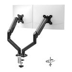 GRIFEMA GB2003-2 Dual Monitor Arm Desk Mount for 13" to 32" Screen, Gas Spring Dual Monitor Stand, Weight 4-18KG, Height Adjustable VESA 75 & 100mm