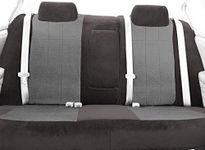 CalTrend Car Seat Cover for 2005 to 2007 Jeep Liberty - Charcoal, O.E. Velour - Rear 40/60 Split Bench Seat Covers Custom Split Back Rear Seat Cover with Charcoal Insert & Classic Trim (1 Set)