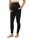 VALANDY Creamlush Maternity Leggings Over Bump with Pockets - Buttery Soft Yoga Workout Pregnant Pants