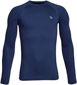 BALEAF Boys Compression Shirt Long Sleeve Youth Undershirts Kids Football Baseball Baselayer Cold Gear Quick Dry Navy Size S