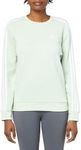 adidas Women's Essentials 3-Stripes Fleece Sweatshirt, Linen Green