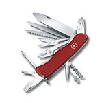 VICTORINOX Swiss Pocket Knife Work Champ, 21 Functions, Multi Tool with Locking Blade, Pliers, Metal File, Red