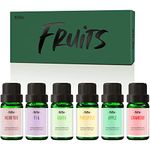 Fruity Fragrance Oils, MitFlor Essential Oils Set, Premium Scented Oils for Diffuser, Soap, Candle Making, Guava, Strawberry, Passion Fruit, Apple, Fig, Pineapple, Summer Aromatherapy Oils Gift Kit