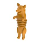 TrueZoo Corki Bottle Stopper, Corgi Animal Cork, Novelty Wine Stopper, Silicone, Set of 1, Orange