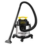 Stanley 4 Gallon Wet Dry Vacuum, 4 Peak HP Stainless Steel 3 in 1 Shop Vacuum Blower with Powerful Suction, for Job Site, Garage, Basement, Model: SL18301-4B