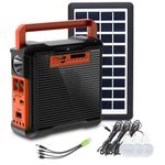 Pick Ur Needs Emergency Solar Power Set, Mini Generator with Bluetooth Speaker, Phone Charging 10 hrs Lantern Emergency Light