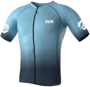 SLS3 Bike Jersey for Men Cycling – Men's Cycling Jersey Short Sleeve – Road Bike Shirts for Performance & Comfort, Lightweight Race-Day Fit (Elite Fade - Ocean Deep, Large)