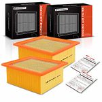 A-Premium Front Engine Air Filter Compatible with Dodge Ram 2500 2003-2009, Ram 3500 2003-2008, 5.9L, with Flexible Panel, Replace# A56164, 2-PC Set