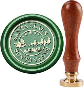 Christmas Wax Seal Stamp,Santa Claus Wax Seal Stamp with Deep Engrave Great for Gift Decoration Christmas Cards New Year Envelopes Wax Sealing (Santa Claus)