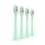 Ordo Replacement Sonic Electric Toothbrush Heads with Sonic Pulse Technology for Teeth Cleaning Plaque Removal Silicone Polishing Deep Clean Bristles Adults Pack of 4 Brush Heads Mint Green