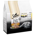 Sheba Cat Wet Food - Fresh and Fine - Cat Pouches Poultry in Gravy -3 x 15 x 50 g