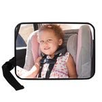 Baby Backseat Mirror for Car, Adjustable length, Facing Car Seat, Strapped on Back Seat Headrest, Well - Designed for Baby Safety - Secure and Shatterproof…