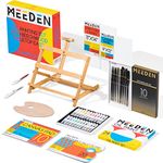 MEEDEN Oil Painting Set - 44 Pcs Art Painting Kit with Tabletop Easel Box, 24 x 12ml Oil Paint Set, Art Paint Brushes, Canvas Panels, Art Painting Supplies - Oil Painting Kits for Beginner