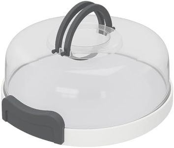 Pie Carrier with Lid and Handle - Fits Pies 10in x 4.5in, Doubles as Divided Serving Tray - Cheesecake Container Dessert Carrier Pie Container With Lid, Cheesecake Containers with Lids - BPA Free