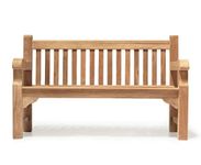 Gladstone Teak 3 Seater Garden Park Fully Assembled Bench 1.5m - 5ft Garden Bench - Jati Brand, Quality & Value