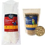 The Birds Company Premium Cuttlefish Bone, Bird Calcium, 100 g & Premium Seed Blend of 9 Grains & Nuts, Fortified with Spirulina & Cuttlefish Bone, Bird Food, 450g