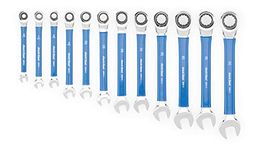Park Tool MWR-Set Ratcheting Metric Wrench Set,6mm 17mm Tool,Blue/Silver