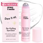 grace & stella Eye Serum Roller - Under Eye Brightener - Niacinamide, Retinol, Caffeine Eye Cream Serum - Eye Roller for Puffy Eyes, Eye Bags, Dark Circles, Wrinkles - Vegan Skincare (15ml/0.51 floz)