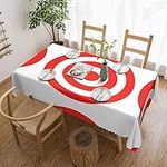 REMYS Design Target Print Rectangle Table Cover Table Cloth 54x72in Linen Soft Wrinkle Resistant Kitchen Dinning Party Camping