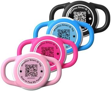 ILFINDYOU 4 Pack Waterproof AirTag Dog Collar Holder for Apple Tracker QR Code Case Mix Colors