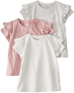 little planet by carter's unisex-baby 3-pack Tops Made With Organic Cotton, Rose/Cream/Grey, 9 Months