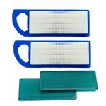 HOODELL 2 Pack 697153 Air Filter, Compatible for Briggs and Stratton 698083 795115, John Deere gy20573, Lawn Mower Air Cleaner