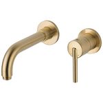 Delta Faucet Trinsic Wall Mount Gold Bathroom Faucet, 3 Hole, Widespread , Champagne Bronze T3559LF-CZWL