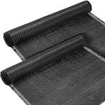 Tudomro 10ft x 12" Carbon Fiber Fabric Black Carbon Fiber Sheet Pure Carbon Fiber Cloth 2 x 2 Twill Weave-3k/220g for Cars Structural Reinforcement on Concrete Wall Basement Boat Repair(2 Roll)