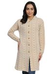 eWools Women's winterwear Woolen Long Coat Cardigan (Camel, X-Large)