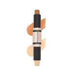 Makeup Revolution Contour Stick Duo Cream Contour & Highlight, Defines Cheekbones & Sculpts the Face, Vegan & Cruelty-Free, Medium, 2.4g