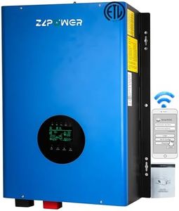 ZLPOWER 48V Inverter 12KW Solar Hybrid Off Grid 110/220Vac Low Frequency DC 48V AC Input 240V AC Output 120V/240V Split Phase Pure Sine Wave Converter with 2x80A MPPT Charger Controller 12000W UL1741