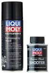 Liqui Moly Chain Lube White Fully Synthetic (400 ml) & Liqui Moly-LM045 20597 Motorbike Engine Flush Shooter (80 ml)