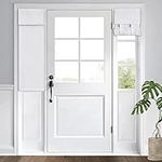 HOMEIDEAS Side Door Window Curtains, Front Door Curtains for Small Window, Privacy Blinds for Side Light Curtains, Thermal Insulated Door Side Window Covering, White, 1 Panel, 12" W x 40" L