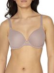 Smart & Sexy Everyday Invisitble Full Coverage T-Shirt, Underwire Women, Perfect Underoutfit Bra, Bark, (36) 36DD