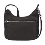 Travelon Women's Anti-Theft Tailored Hobo Travel Purse, Onyx, One Size