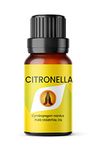 Citronella Essential Oil, 10ml | Summer Essential Oils Fragrance for Diffuser for Home, Candle Making, Mosquito Insect Repellent Sprays, Garden Burners | Pure, Natural, Vegan, Made in UK