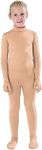 Full Bodysuit Kids Dancewear Spandex Zentai Child Unitard (M, Nude)