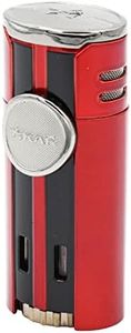 Xikar High Performance HP4 Quad Flame Cigar Lighter in an Attractive Gift Box Daytona Red