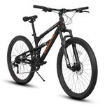 Rycheer Ecarpat 26 Inch Women Mountain Bike, 21 Speeds Aluminum Mountain Bike, Disc Brakes and Dual/Full Suspension MTB, Adult Sport Bicycle for Trail Snow Commuter City Road