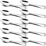 Set of 10, Grapefruit and Dessert Spoon, SourceTon Stainless Steel with Serrated Edge Spoons, 6-inch