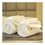 Devon Duvets Pure British Wool Single Size Duvet Set - All Season - 1 Lightweight Duvet 300gsm and 1 Medium Weight Duvet 600gsm (UK Size 135cm x 200cm) 14+ Tog