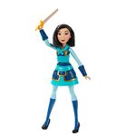 DISNEY PRINCESS Warrior Moves Mulan Doll with Sword-Swinging Action, Warrior Outfit Mulan Fashion Doll Toy for Kids